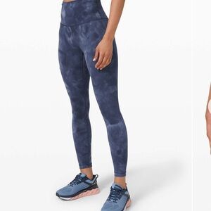 Lululemon Wunder Train High-Rise Tight 25" *Diamond Dye Shade Naval Blue Size 4